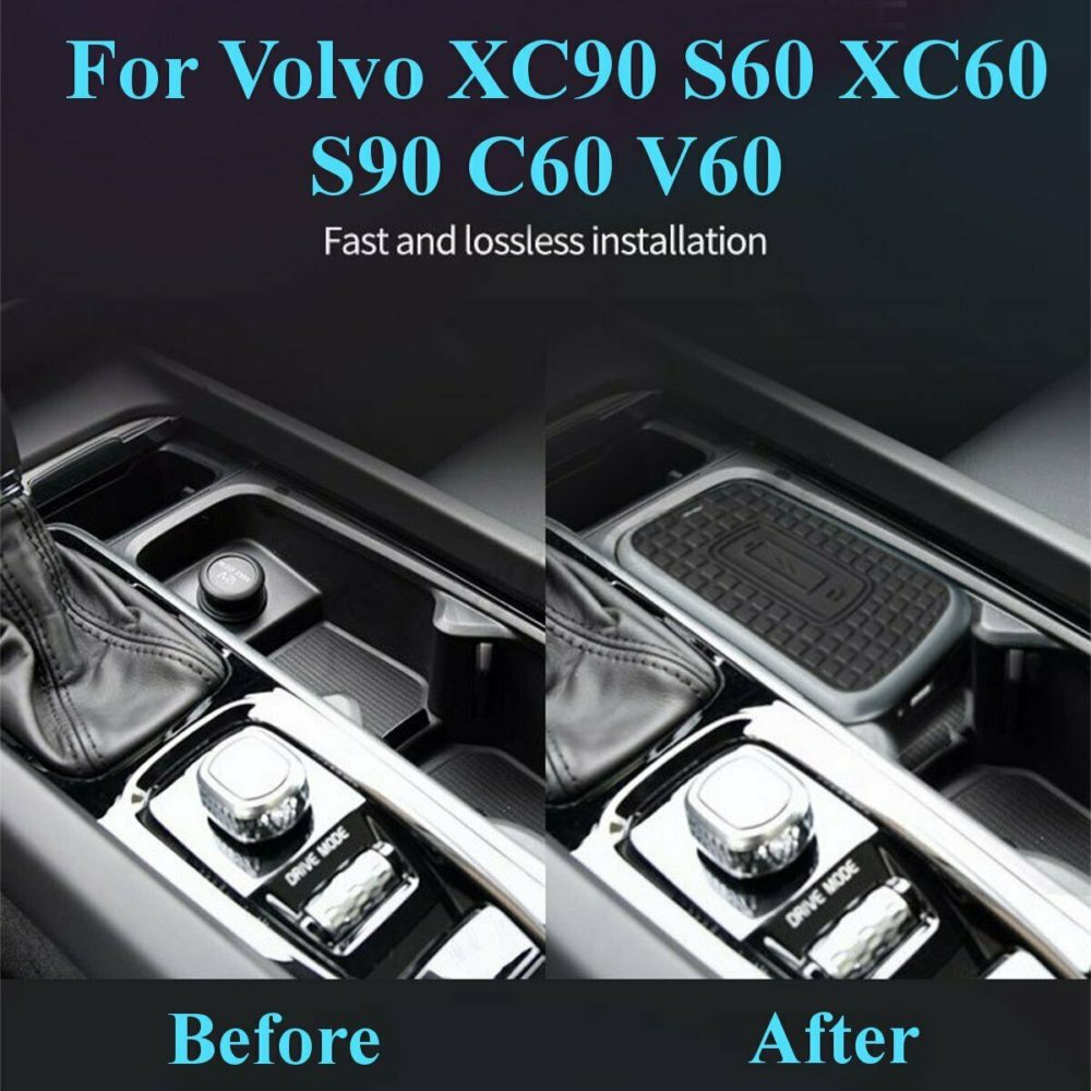 New Front Car Phone Charging 10W Qi Wireless Charger For Volvo XC90 S60
