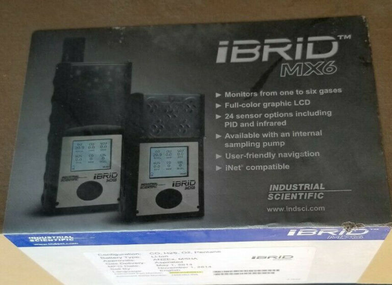 INDUSTRIAL SCIENTIFIC IBRID MX6 MULTI GAS DETECTOR,KIT CALIBRATED O2